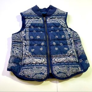 Ralph Laurent Girls Floral Print Vest blue white Size S(7)